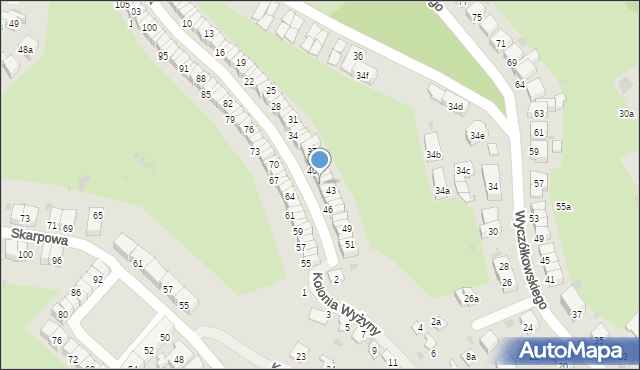 Gdańsk, Ojcowska, 42, mapa Gdańska
