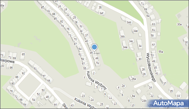 Gdańsk, Ojcowska, 47, mapa Gdańska