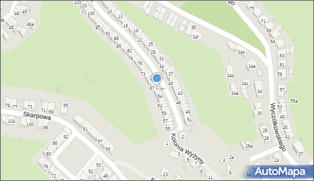 Gdańsk, Ojcowska, 66, mapa Gdańska