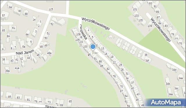 Gdańsk, Ojcowska, 94, mapa Gdańska