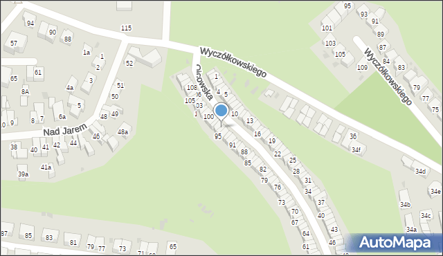 Gdańsk, Ojcowska, 96, mapa Gdańska