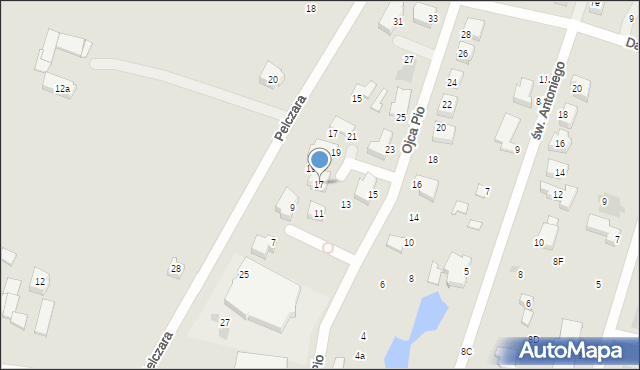 Gdynia, Ojca Pio, 17, mapa Gdyni