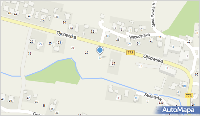 Iwanowice Włościańskie, Ojcowska, 17, mapa Iwanowice Włościańskie