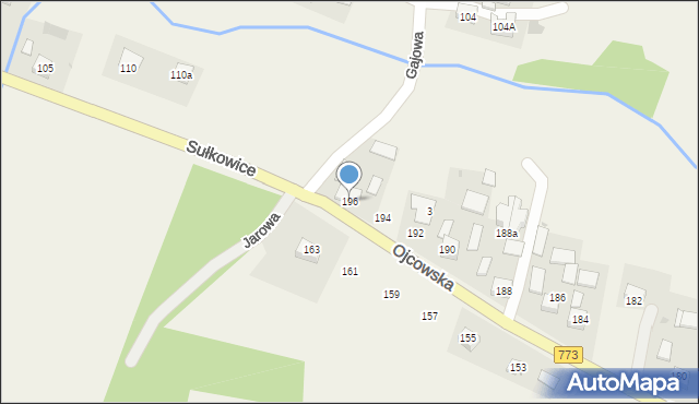 Iwanowice Włościańskie, Ojcowska, 196, mapa Iwanowice Włościańskie