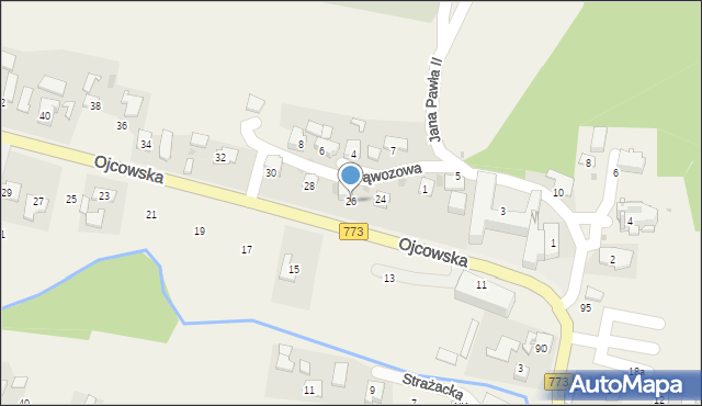 Iwanowice Włościańskie, Ojcowska, 26, mapa Iwanowice Włościańskie