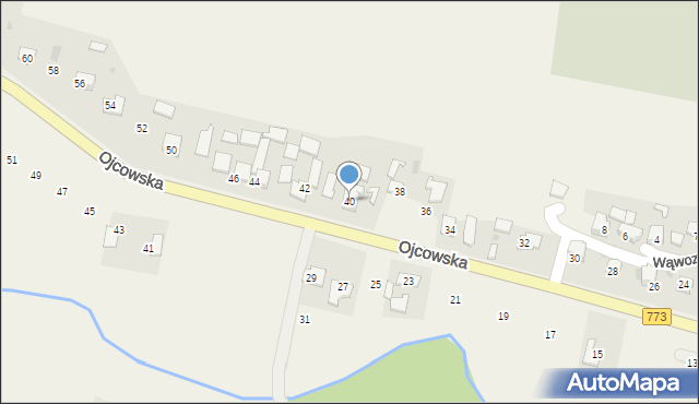 Iwanowice Włościańskie, Ojcowska, 40, mapa Iwanowice Włościańskie