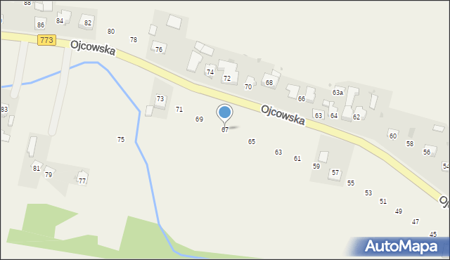 Iwanowice Włościańskie, Ojcowska, 67, mapa Iwanowice Włościańskie