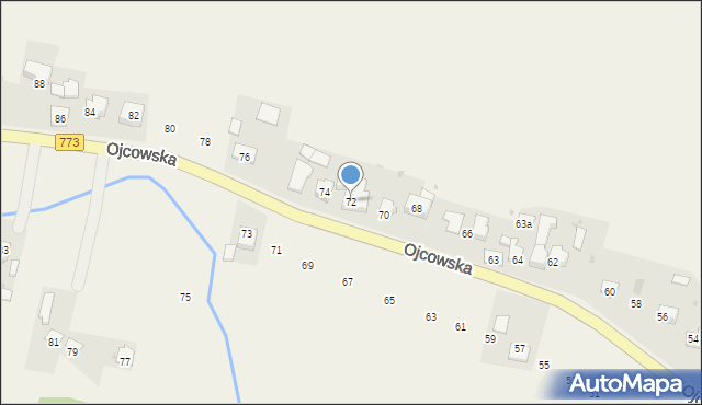 Iwanowice Włościańskie, Ojcowska, 72, mapa Iwanowice Włościańskie