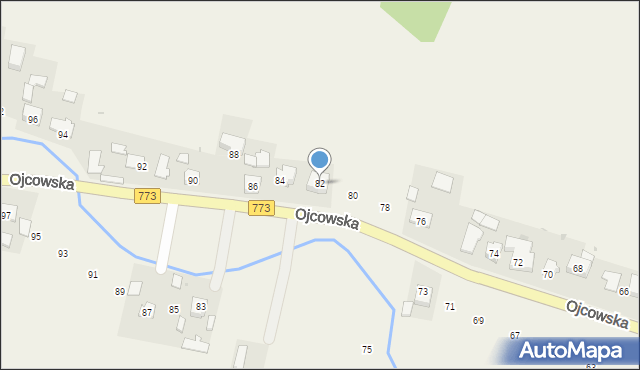 Iwanowice Włościańskie, Ojcowska, 82, mapa Iwanowice Włościańskie
