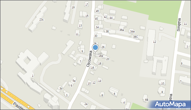 Kraków, Ojcowska, 24, mapa Krakowa