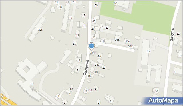 Kraków, Ojcowska, 28, mapa Krakowa