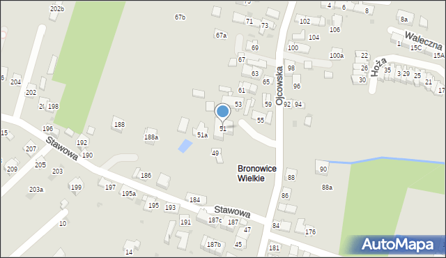 Kraków, Ojcowska, 51, mapa Krakowa