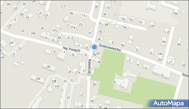 Kraków, Ojcowska, 54, mapa Krakowa