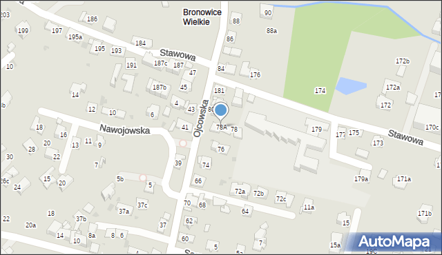 Kraków, Ojcowska, 78A, mapa Krakowa