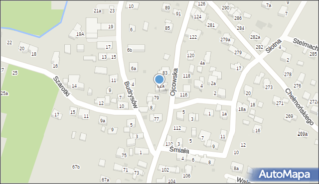 Kraków, Ojcowska, 81, mapa Krakowa