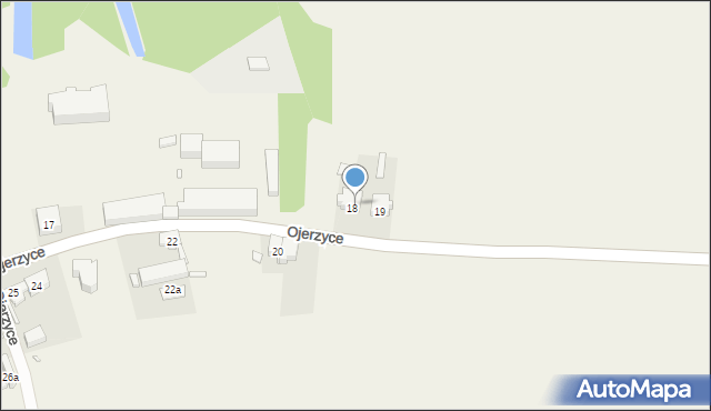 Ojerzyce, Ojerzyce, 18a, mapa Ojerzyce