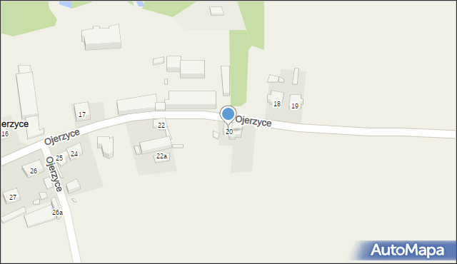 Ojerzyce, Ojerzyce, 20, mapa Ojerzyce