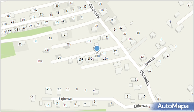 Pękowice, Ojcowska, 15B, mapa Pękowice