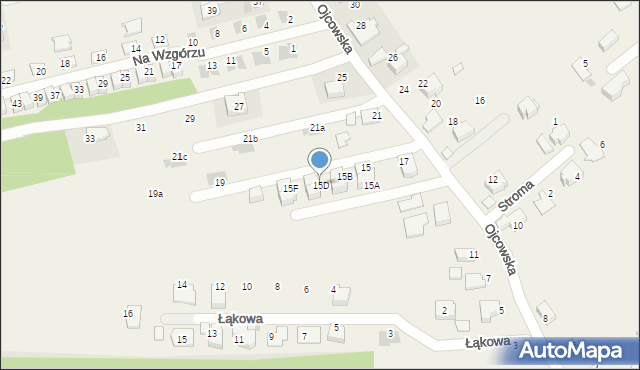Pękowice, Ojcowska, 15D, mapa Pękowice