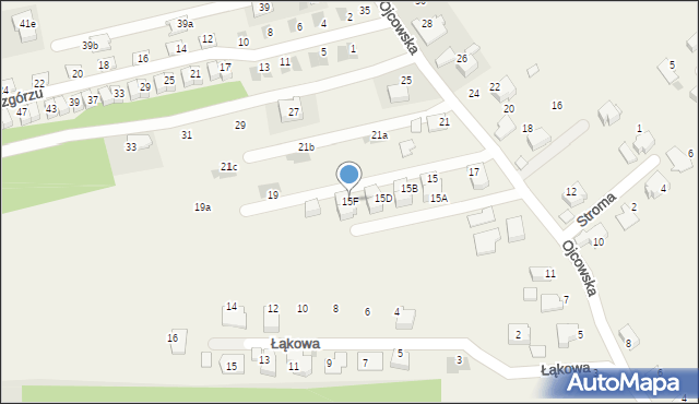 Pękowice, Ojcowska, 15F, mapa Pękowice