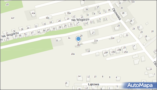Pękowice, Ojcowska, 21c, mapa Pękowice