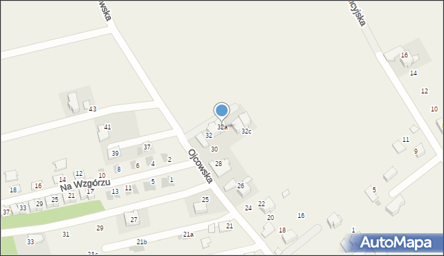Pękowice, Ojcowska, 32a, mapa Pękowice