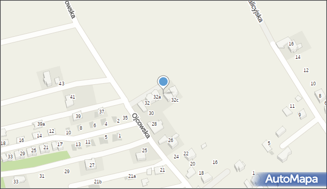 Pękowice, Ojcowska, 32b, mapa Pękowice