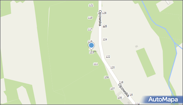 Prądnik Korzkiewski, Ojcowska, 113, mapa Prądnik Korzkiewski