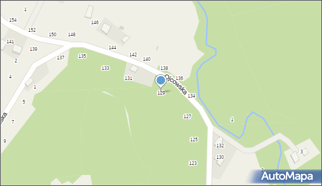 Prądnik Korzkiewski, Ojcowska, 129, mapa Prądnik Korzkiewski