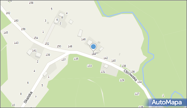Prądnik Korzkiewski, Ojcowska, 144, mapa Prądnik Korzkiewski