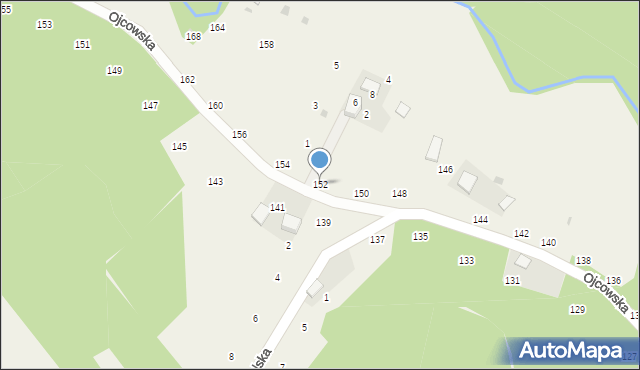 Prądnik Korzkiewski, Ojcowska, 152, mapa Prądnik Korzkiewski