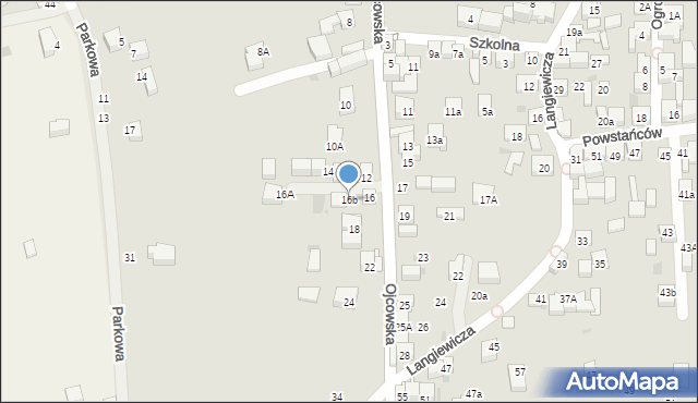 Skała, Ojcowska, 16b, mapa Skała