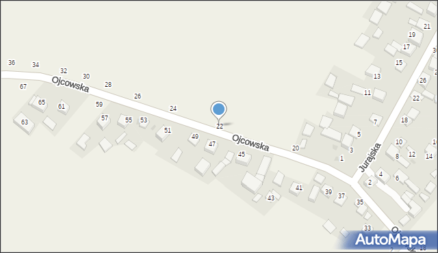 Wola Kalinowska, Ojcowska, 22, mapa Wola Kalinowska