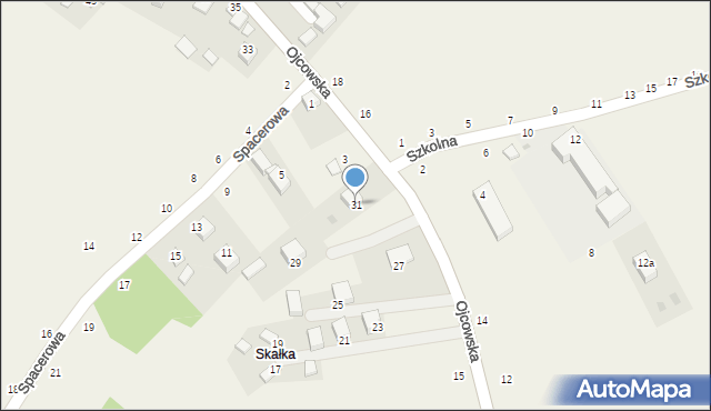 Wola Kalinowska, Ojcowska, 31, mapa Wola Kalinowska