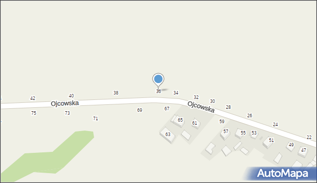 Wola Kalinowska, Ojcowska, 36, mapa Wola Kalinowska