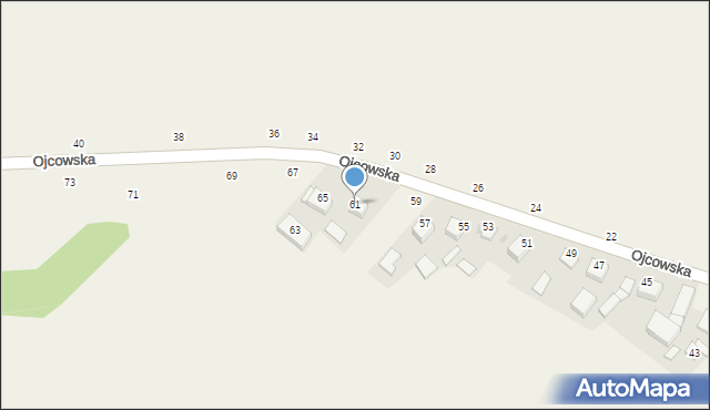 Wola Kalinowska, Ojcowska, 61, mapa Wola Kalinowska