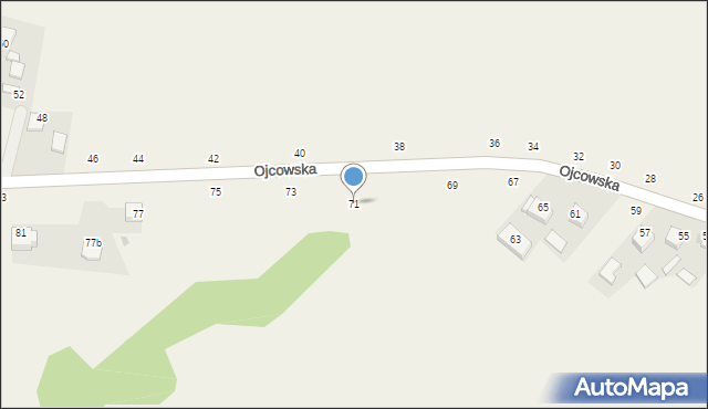 Wola Kalinowska, Ojcowska, 71, mapa Wola Kalinowska