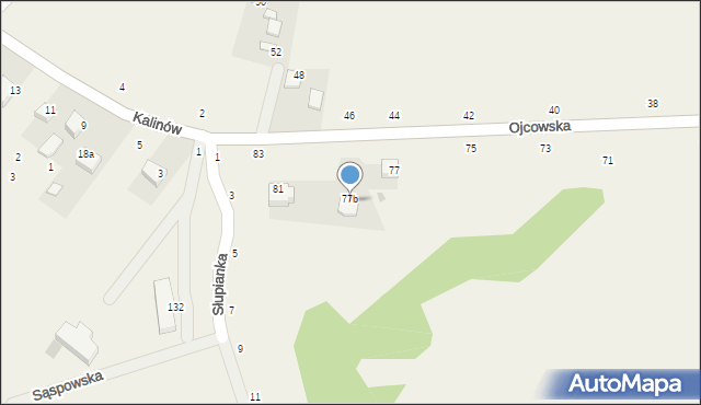 Wola Kalinowska, Ojcowska, 79, mapa Wola Kalinowska