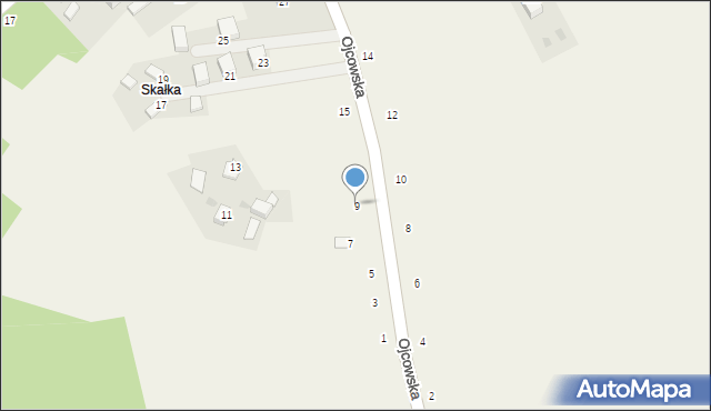 Wola Kalinowska, Ojcowska, 9, mapa Wola Kalinowska