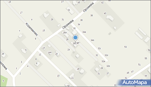 Zelków, Ojcowska, 26C-P, mapa Zelków