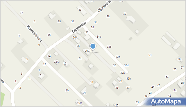Zelków, Ojcowska, 26D-P, mapa Zelków