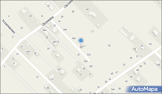 Zelków, Ojcowska, 32c, mapa Zelków