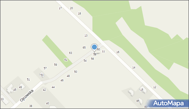 Zelków, Ojcowska, 58, mapa Zelków
