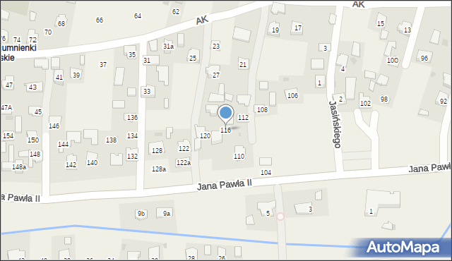 Żurawica, Ojca Świętego Jana Pawła II, 116, mapa Żurawica