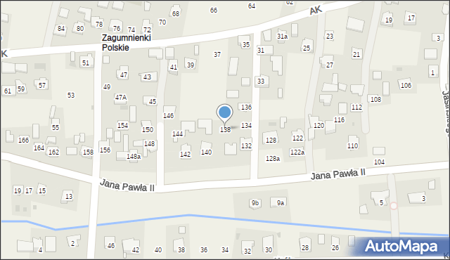 Żurawica, Ojca Świętego Jana Pawła II, 138, mapa Żurawica