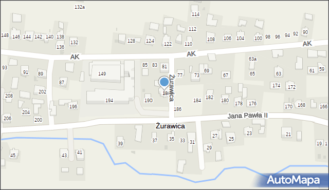 Żurawica, Ojca Świętego Jana Pawła II, 192, mapa Żurawica
