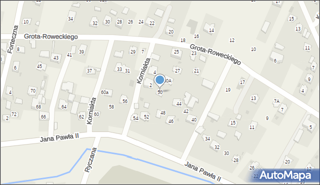 Żurawica, Ojca Świętego Jana Pawła II, 50, mapa Żurawica