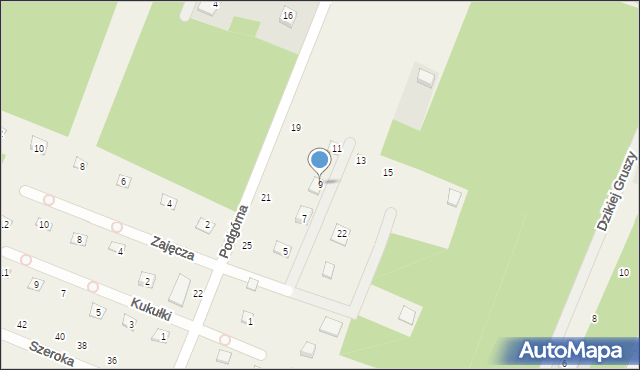 Adamów-Wieś, Okrężna, 9, mapa Adamów-Wieś