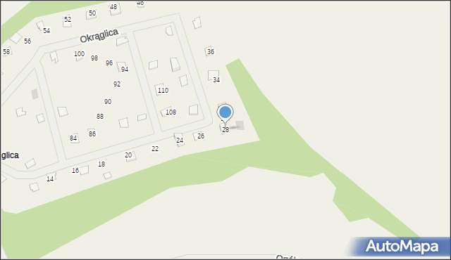 Arciechów, Okrąglica, 28, mapa Arciechów