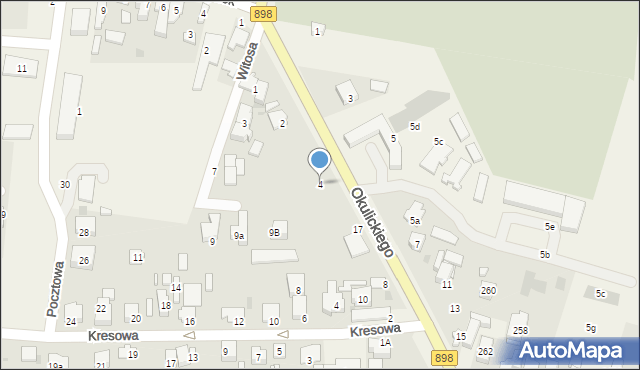Babice Nowe, Okulickiego-Niedźwiadka Leopolda, gen., 4, mapa Babice Nowe